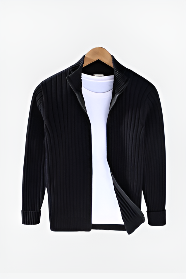 Ribbed Full Zip Cardigan