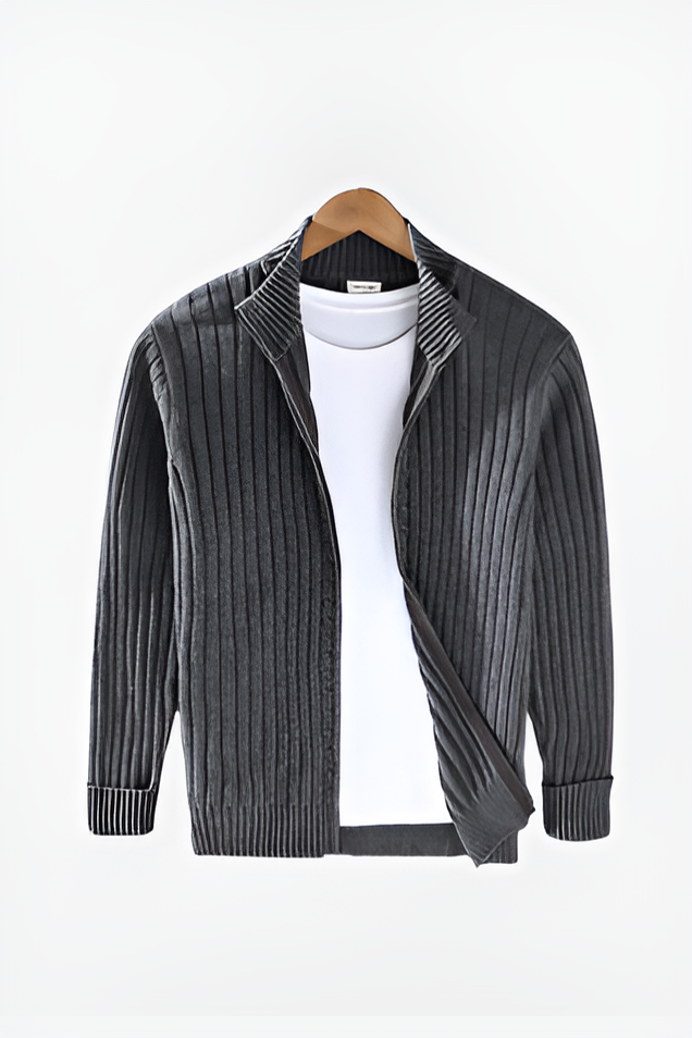 Ribbed Full Zip Cardigan