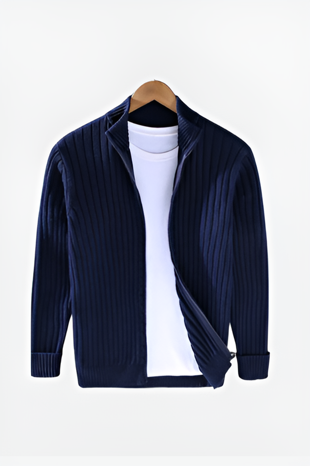 Ribbed Full Zip Cardigan