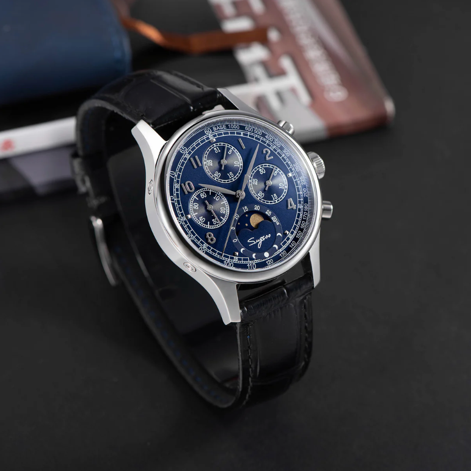 MoonPhase Master S389-2 Deep Blue Swan Neck Regulator