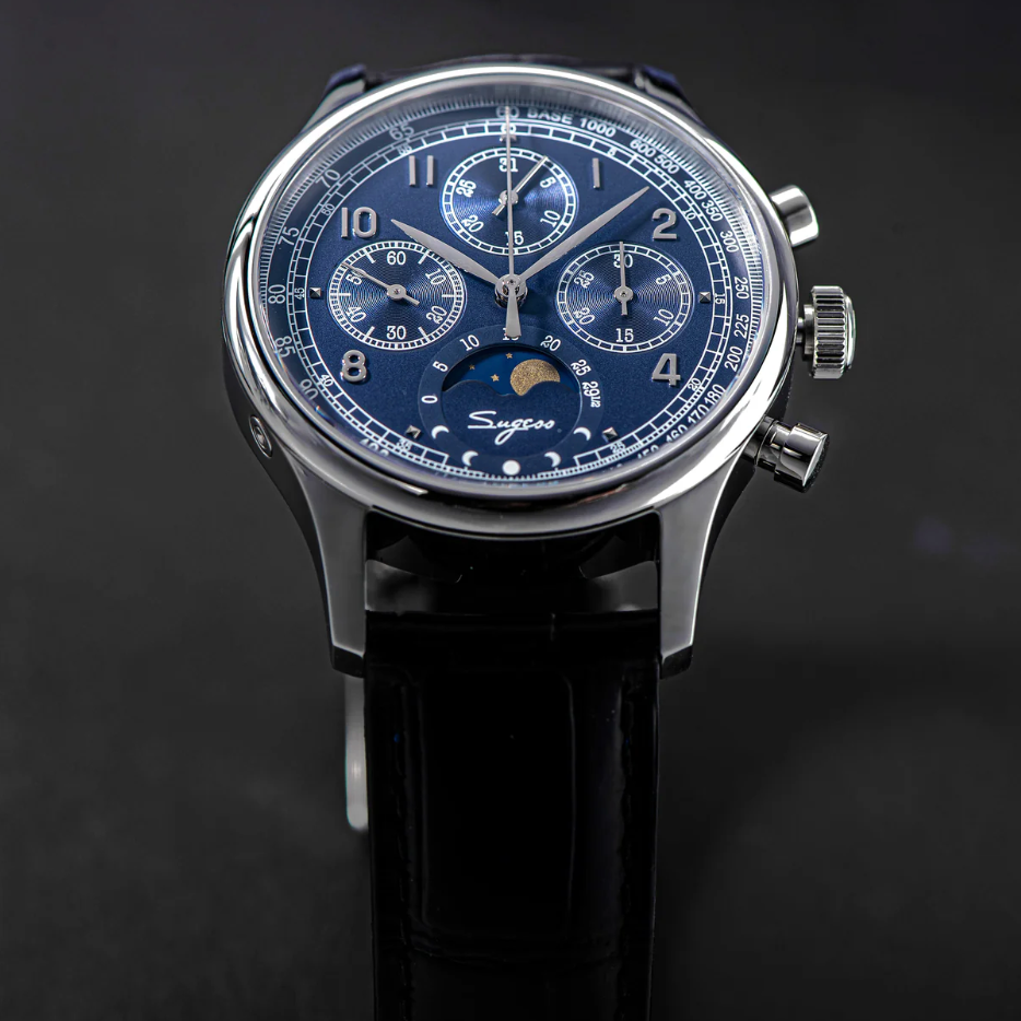 MoonPhase Master S389-2 Deep Blue Swan Neck Regulator