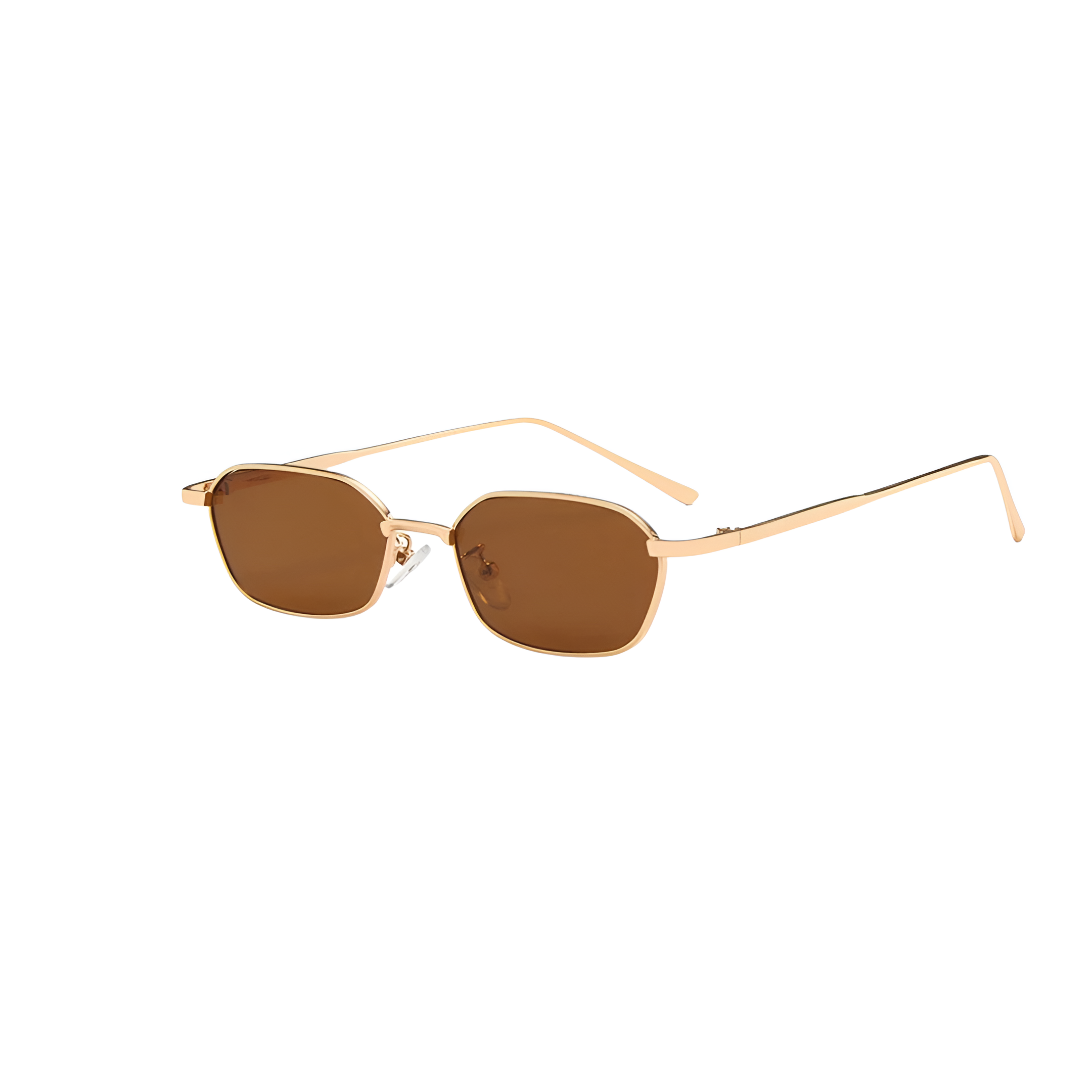 Férano Small Rectangle Flat Lenses Gold Frame