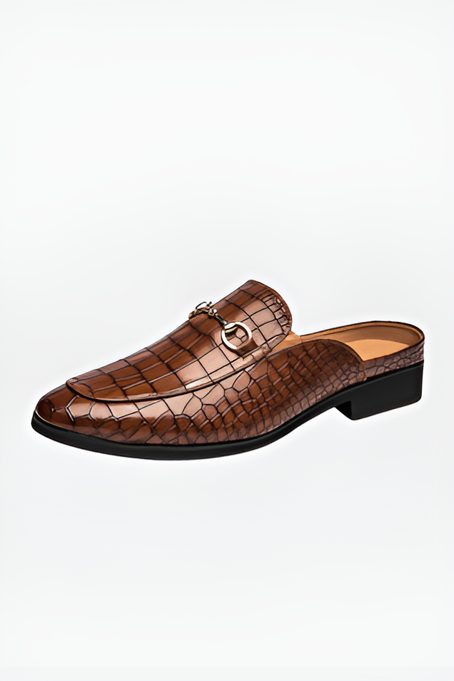 Crocodile Mule Loafers