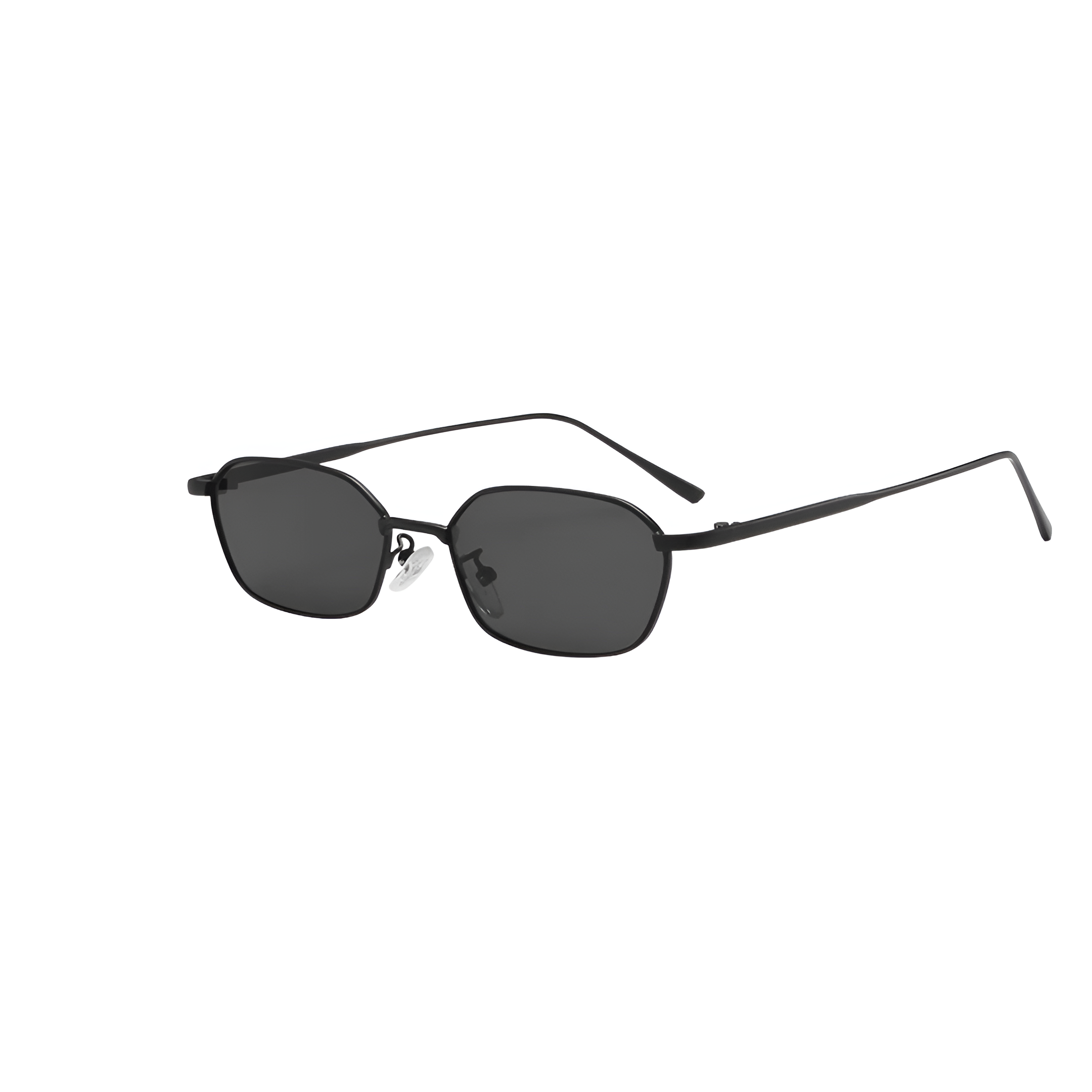 Férano Small Rectangle Flat Lenses Black Frame