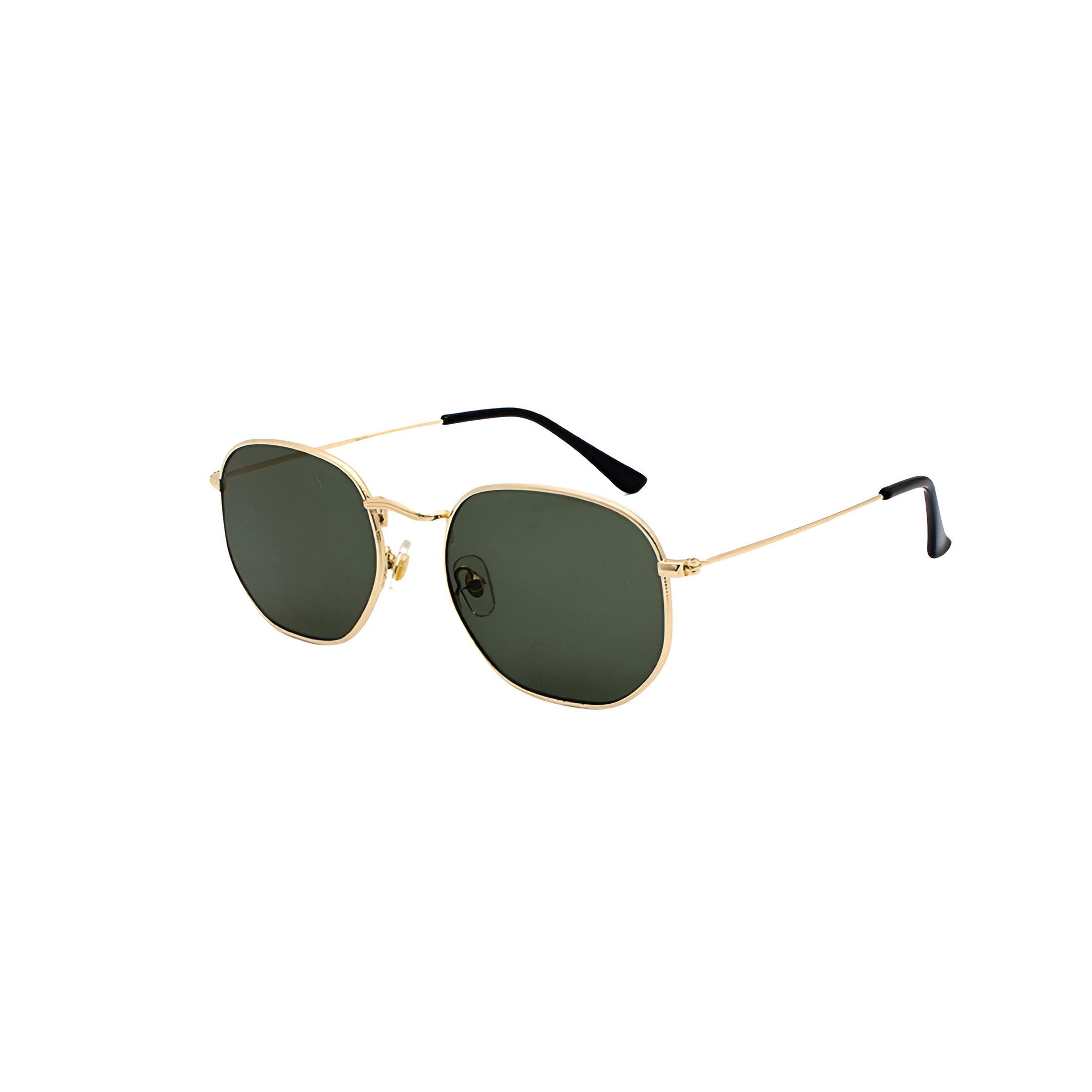 Férano Hexagonal Flat Lenses Gold Frame