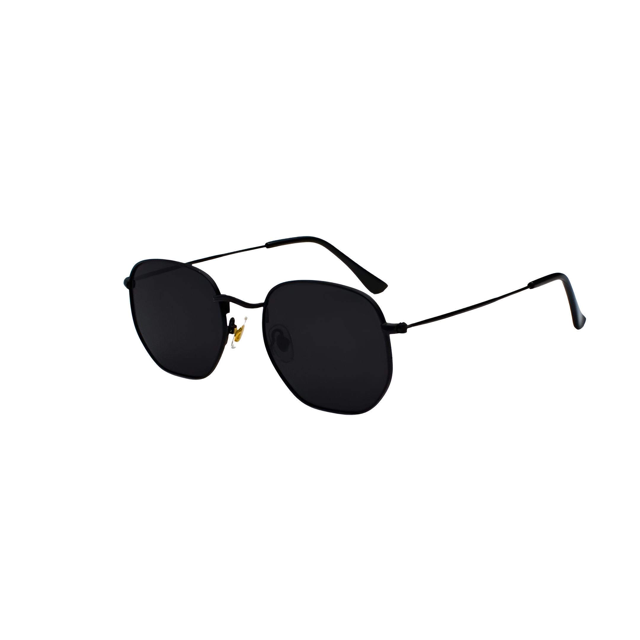 Férano Hexagonal Flat Lenses Black Frame