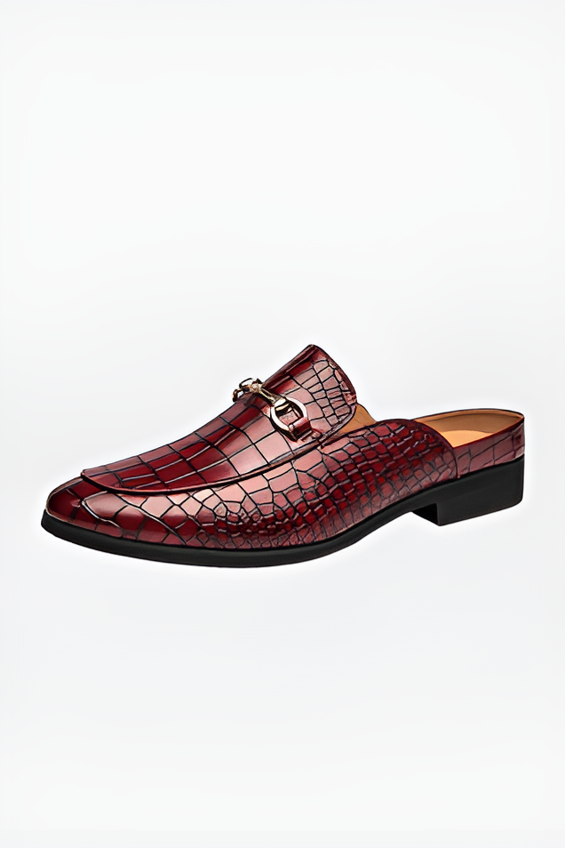 Crocodile Mule Loafers