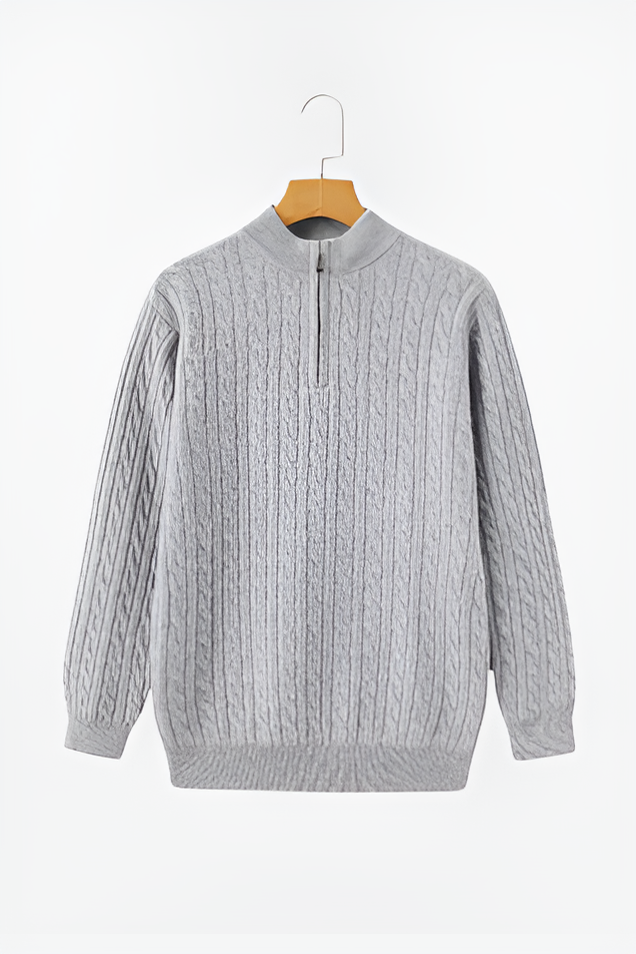 Pure Cashmere Woven Half Zip