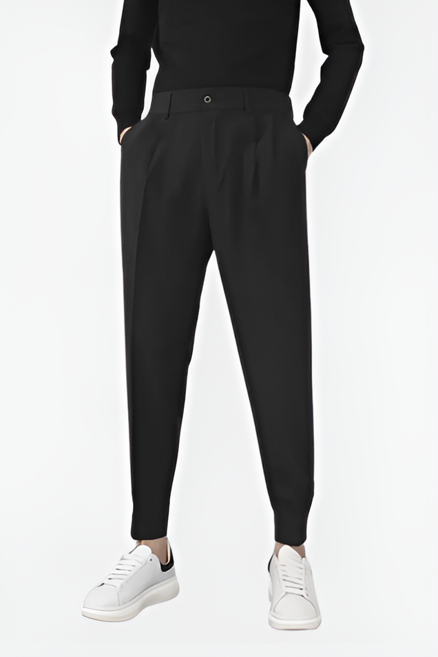 High-Waisted Tapered Trousers