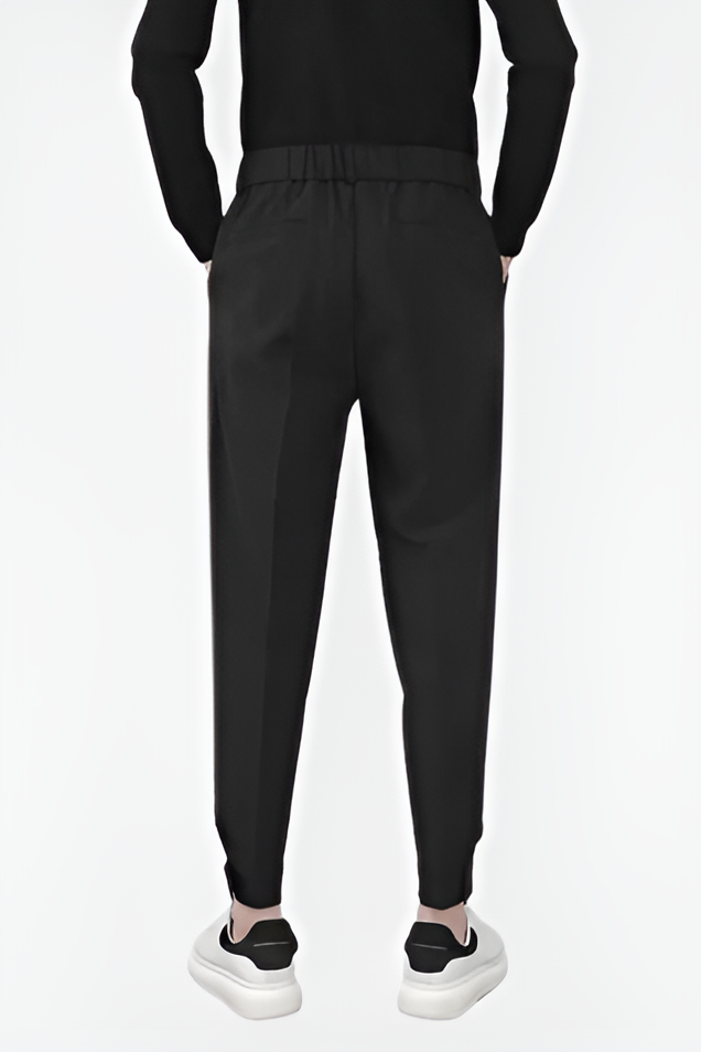 High-Waisted Tapered Trousers