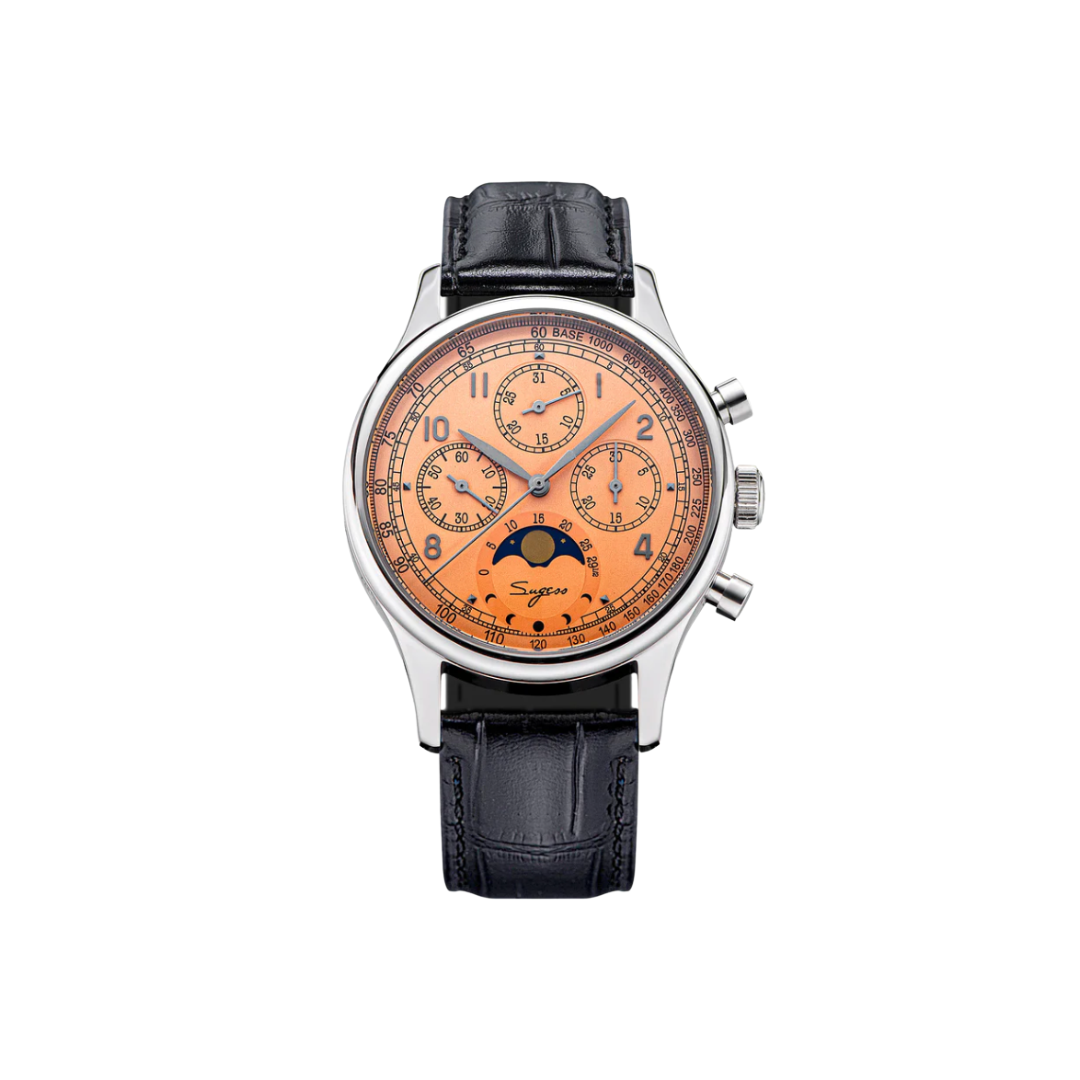 MoonPhase Master S389-2 Salmon Dial Swan Neck Regulator