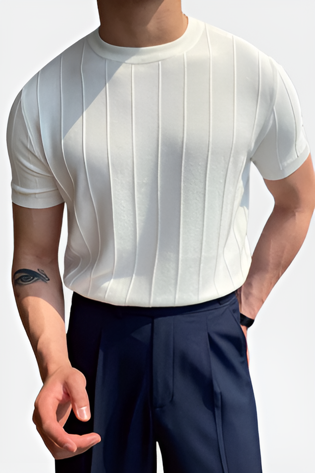 Férano Ribbed Slim Fit Tee